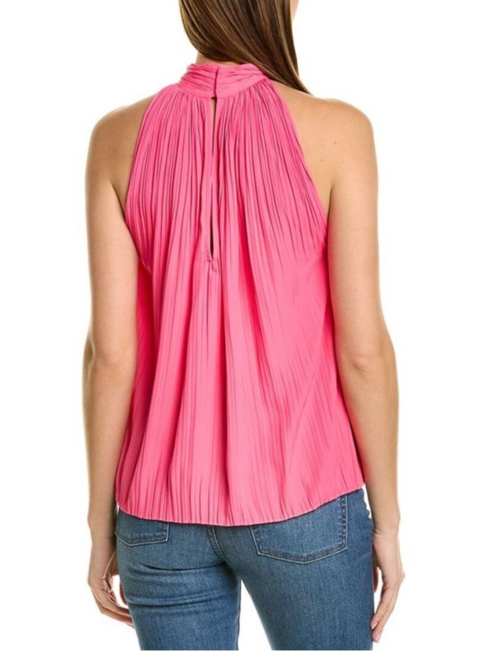 A.L.C. Black Pleated Twist Halter Rio Sleeveless Top Pink Size 4 - Picture 8 of 8